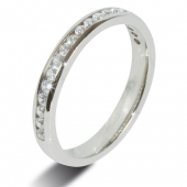 9ct White Gold 0.30ct Brilliant HSI Diamond Half Eternity - 2.5mm Band - Fast Delivery 9ct White Gold 0.30ct Brilliant HSI Diamond Half Eternity - 2.5mm Band - Fast Delivery